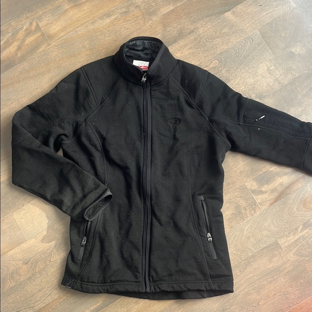 Icebreaker Real Fleece 260 Black Full-Zip Jacket